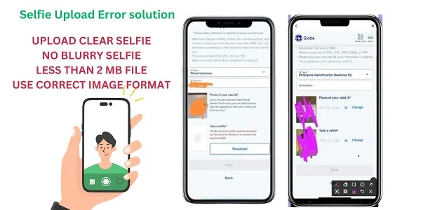 SELFIE UPLOAD ERROR SOLUTION