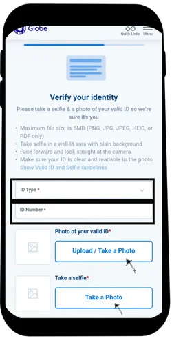 verify identity through ID card and selfie