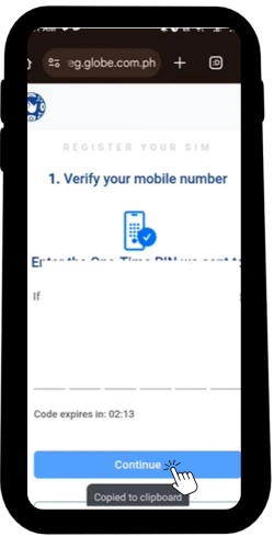 Enter OTP PIN